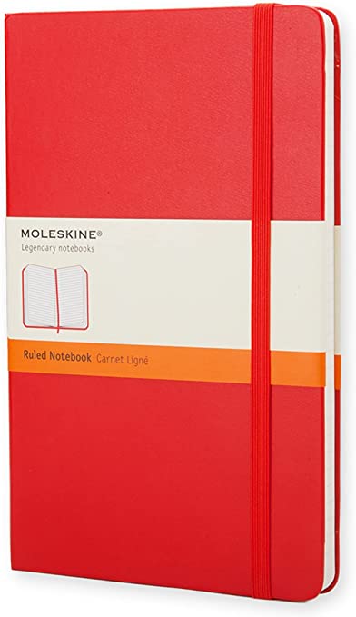Red Linen Notebook Classic Lined Notebook Hardcover Large Scarlet Red – Bookazine
