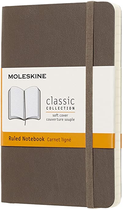 Moleskine Classic Notebook, Soft Cover, Pocket (3.5&quot; x 5.5&quot;) Ruled/Lined, Earth Brown, 192 Pages