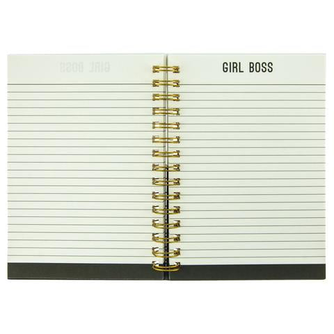 Spiral Hardcover Journal Girl Boss 6X8