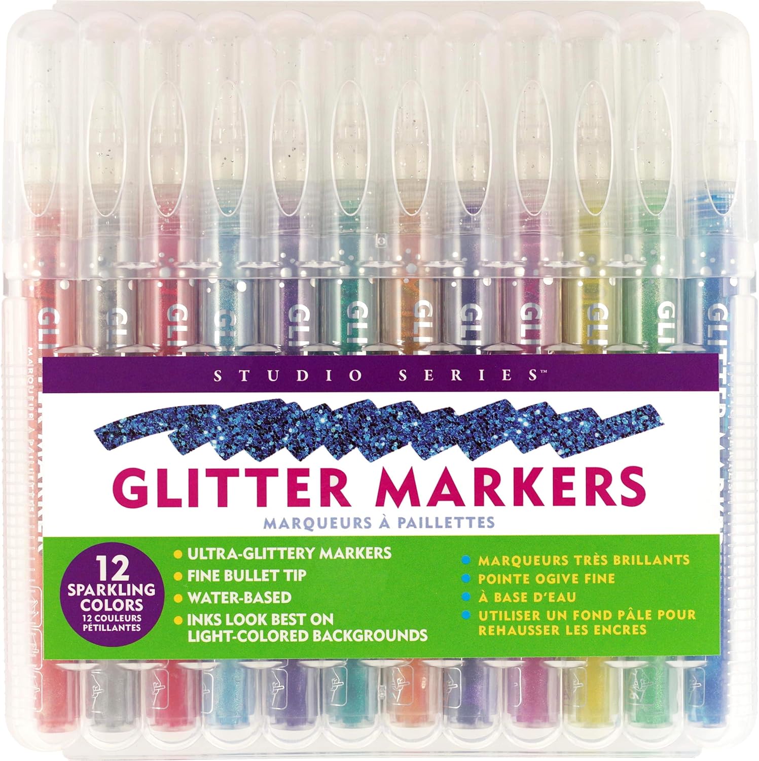 Studio Series Glitter Marker Set (12-piece set) | Bookazine HK