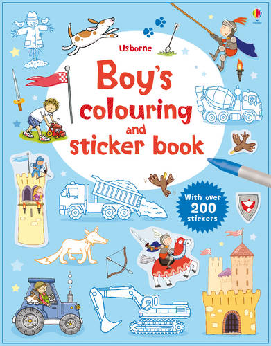 Boy&#39;s Colouring and Sticker Book