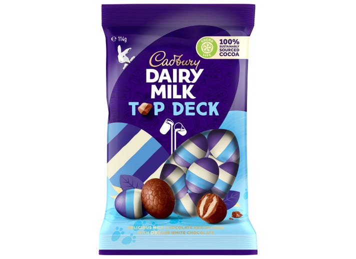 Cadbury Dairy Milk Top Deck Egg Bag 114G
