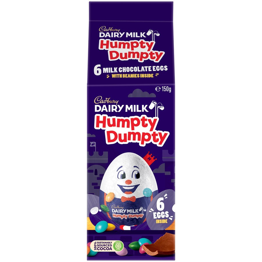 Cadbury Dairy Milk Humpty Egg Beanies Carton 150G | Bookazine HK