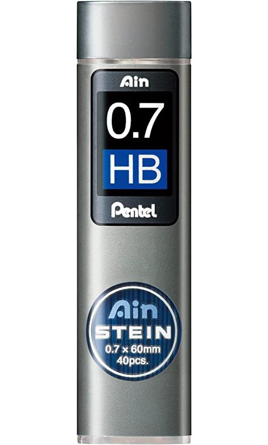 Pentel Ain Stein Mechanical Pencil Lead, 0.7mm HB, 40 Leads (C277-HB)