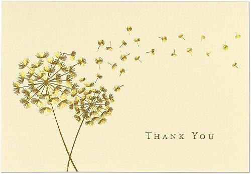 Thank You Note Dandelion Wishes