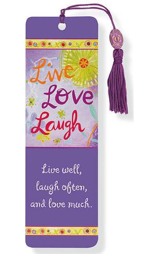 Beaded Bookmark Live, Love, Laugh