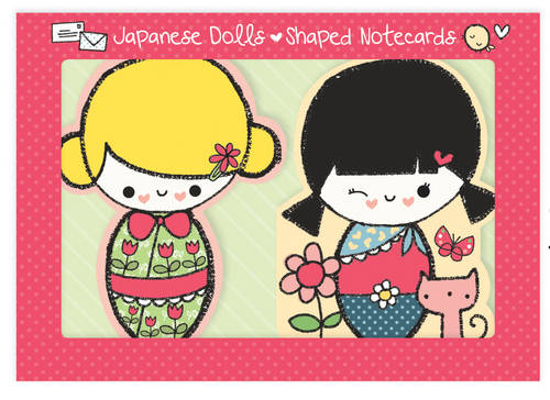 Japanese Dolls Shaped Notecards