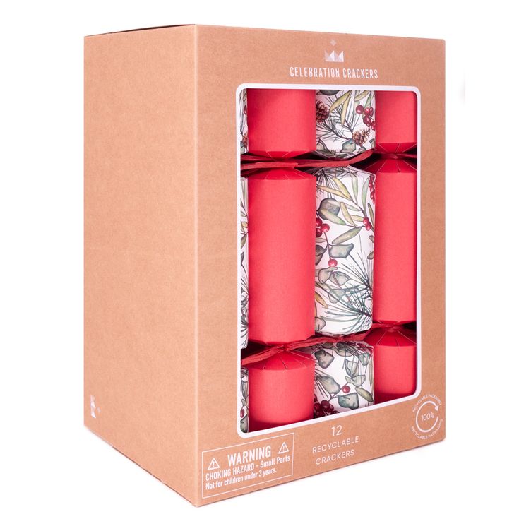 Christmas Sprig Crackers Pack Of 12 - Bookazine