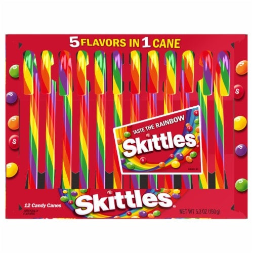 CANDY CANES SKITTLES 5.3OZ