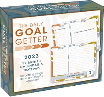 Daily Goal Getter 2023 Boxed Daily Desk Calendar, 6&quot; x 5&quot;