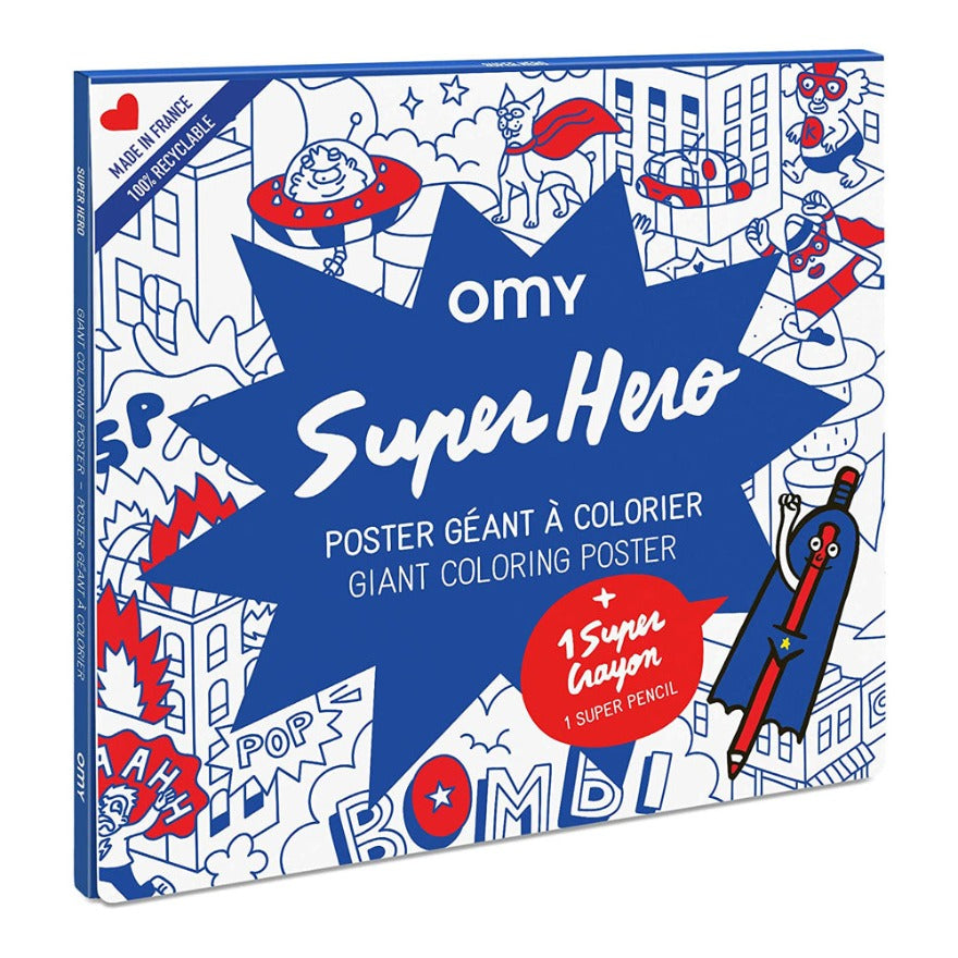 Giant Coloring Poster Super Hero Bookazine HK