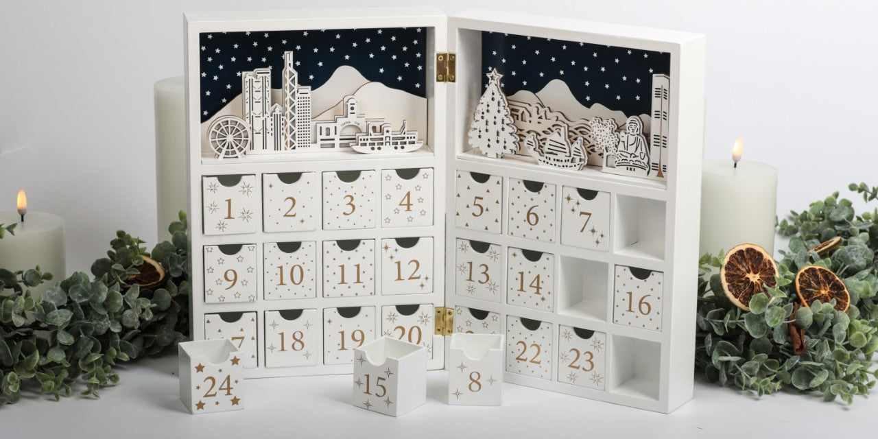 Lion Rock Press Luxury Wooden Advent Calendar - Bookazine