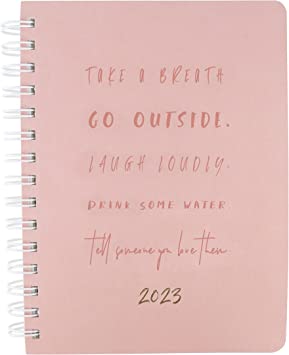Graphique 2023 Spiral Vegan Leather Planner | 18 Month Organizer July 2022-Dec. 2023 | Weekly & Monthly Spreads | To-Do & Note List | Reference Tabs | Reminder Stickers | Daily Manifesto | 6 x 8