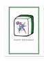 Mahjong Bird Tile Greeting Card | Bookazine HK