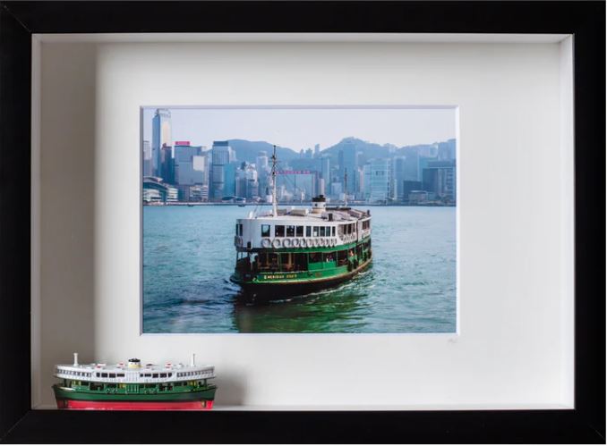 Island View Star Ferry 3D Print With Black Frame | Bookazine HK