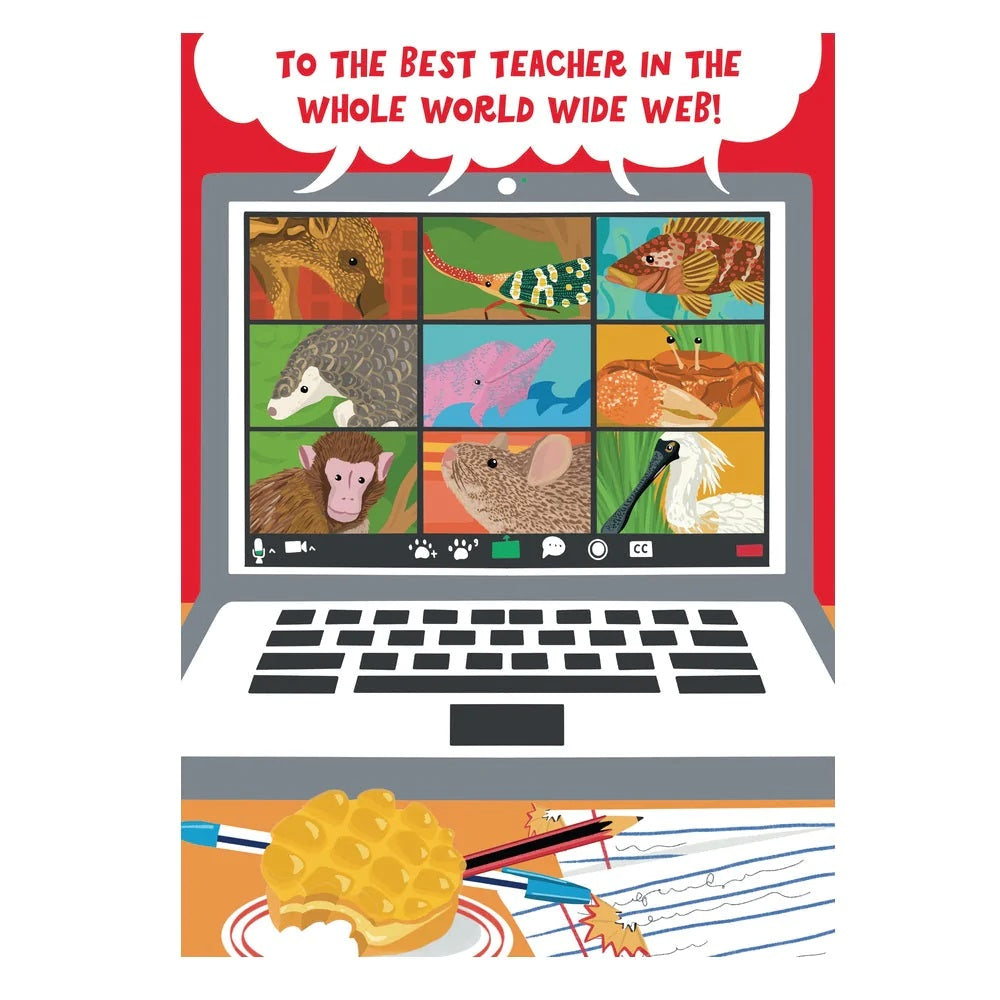 A4 Card: Best Teacher In The Whole World Wide Web | Bookazine HK