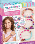 Make It Real – Bedazzled! Charm Bracelets - Blooming Creativity. DIY Charm Bracelet Making Kit for Girls. Arts and Crafts Kit to Create Unique Tween Bracelets with Beads, Charms & Tattoo Stickers
