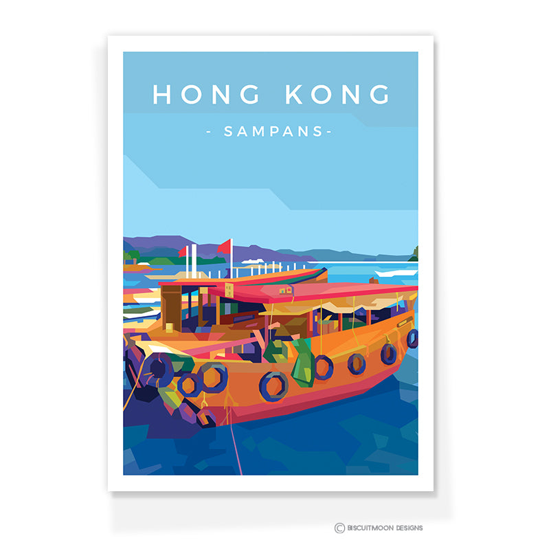 Sampans Postcard | Bookazine HK