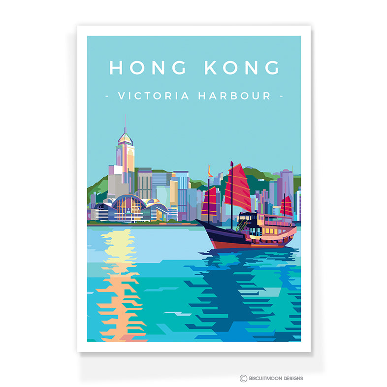 Victoria Harbour Aqua Luna Postcard | Bookazine HK