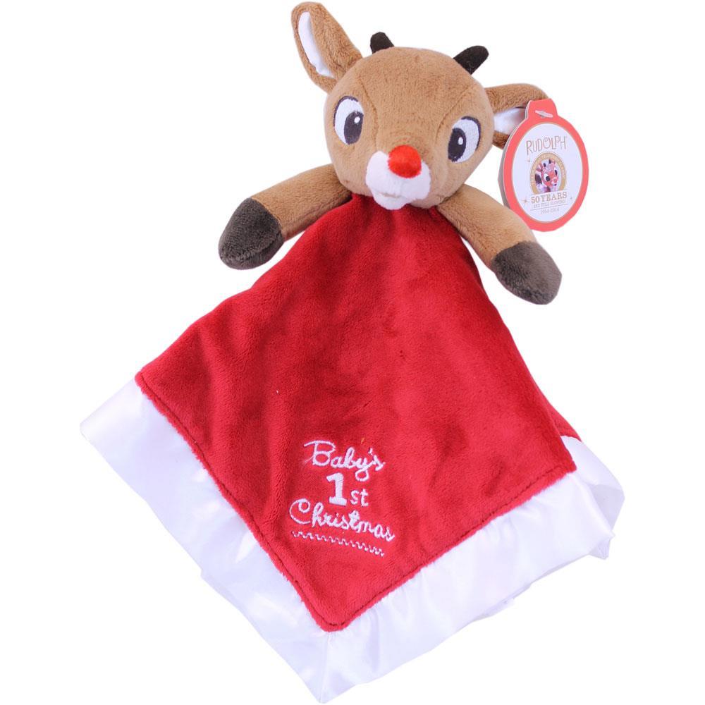 RUDOLPH & CLARICE BABY'S 1ST CHRISTMAS BLANKY