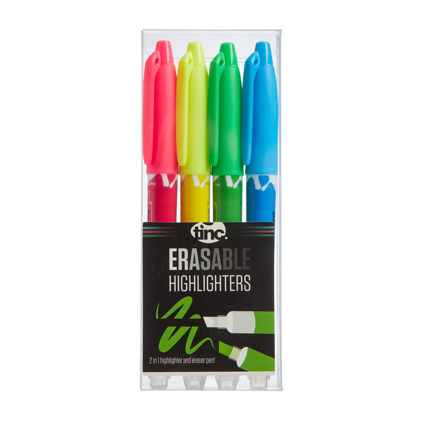 Erasable Highlighters - Pack of 4 | Bookazine HK