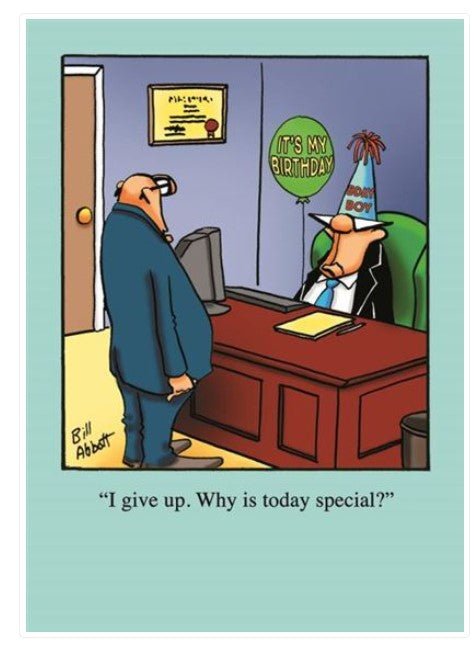I Give Up Humour Birthday Card
