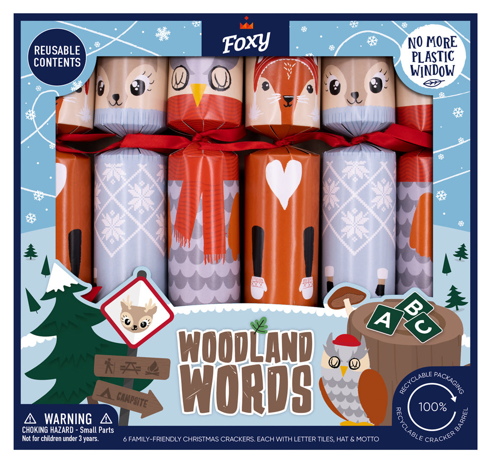 Woodland Words Crackers Pack Of 6 - Bookazine