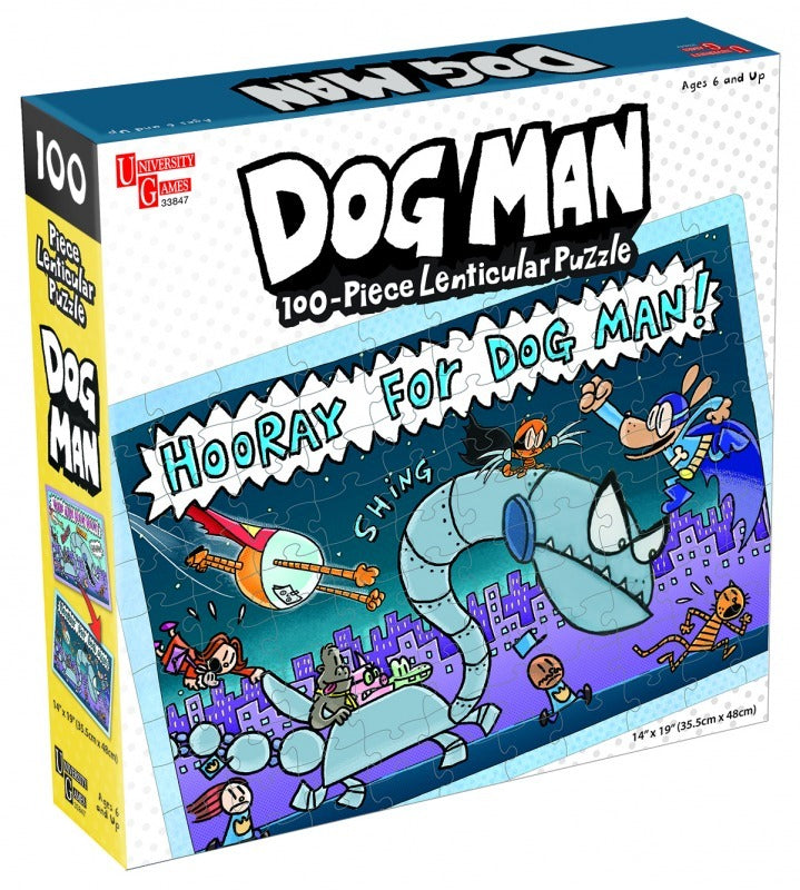 Dog Man Adventures 100Pc Lenticular Puzzle