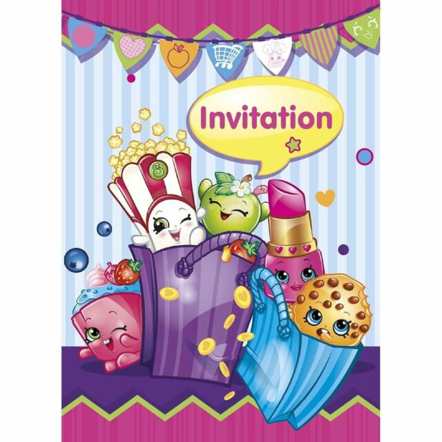 UPD - 42894 SHOPKINS 8 INVITATIONS