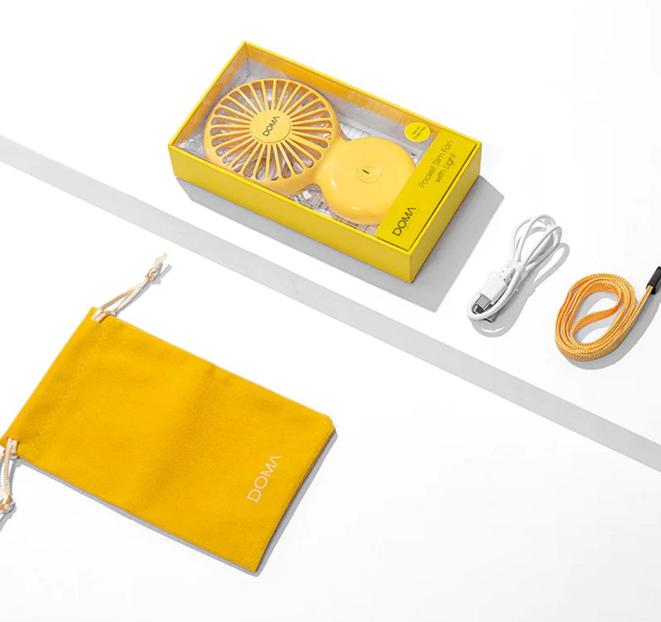 Uv Pocket Slim Fan - Yellow | Bookazine HK