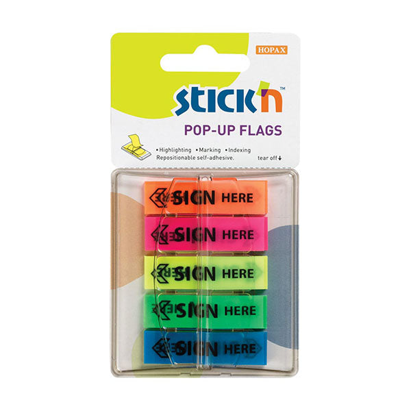 Stick&#39;n Notes Pop-Up Flags Sign Here | Bookazine HK