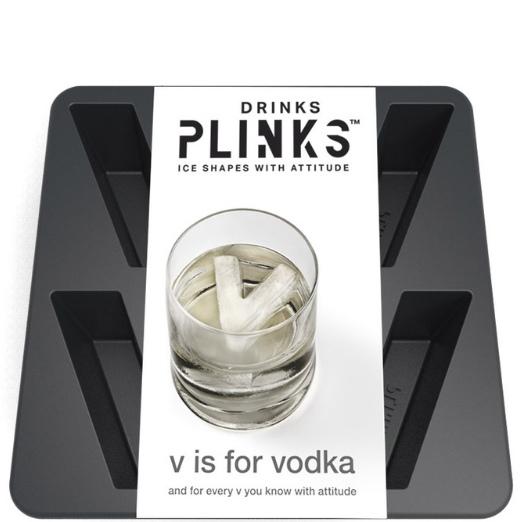 DrinksPlinks™ Ice Cube Tray - V Is For Vodka