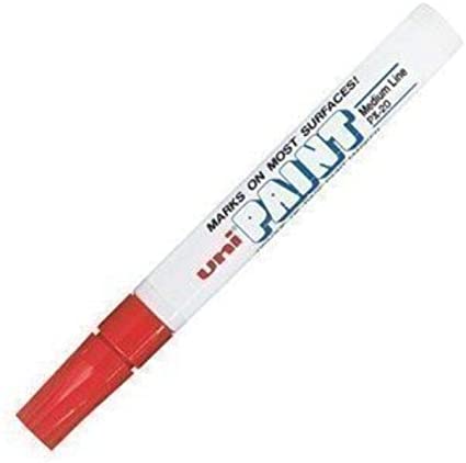 Uni Coloured Paint Marker Multi Surface Opaque Outdoor Marking Bullet Tip Pen PX-20 Red