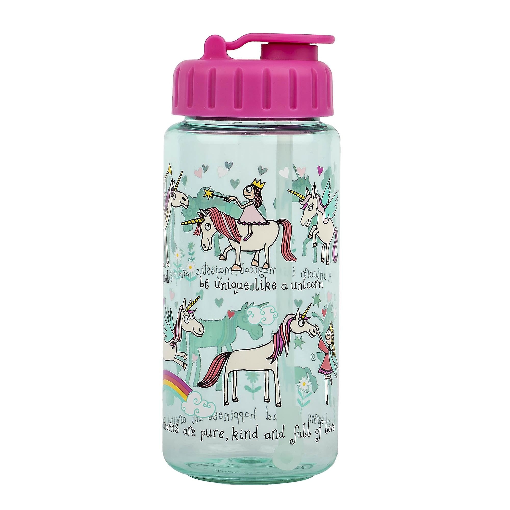 Unicorns Drinking Bottle with Straw