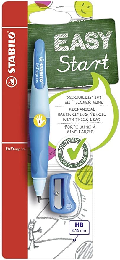 Stabilo Easyergo 3.15 Left Hand Mechanical Pencil, Light Blue