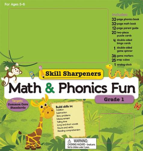 Skill Sharpeners Math and Phonics Fun: Grade 1