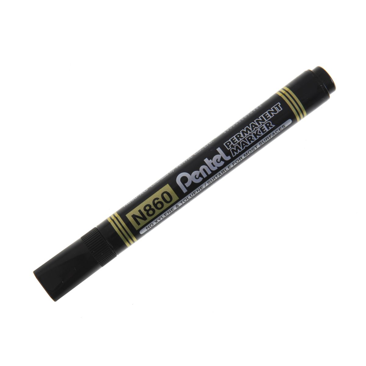 Pentel N860 Permanent Marker - Chisel Tip Black