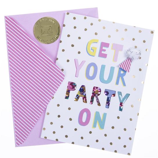 Get Your Party On Birthday Handmade Card