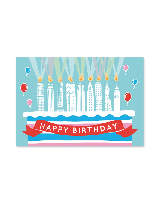 Lightshow Cake Aqua Greeting Card | Bookazine HK