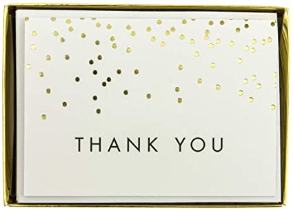 Gold Dots Thank You Boxed Cards | Bookazine HK