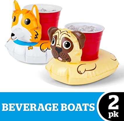 BigMouth Inc Dog Beverage Boats (2-Pack)