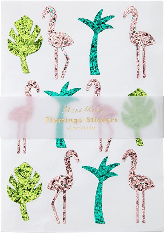 Meri Meri Glitter Flamingo Sticker Sheets