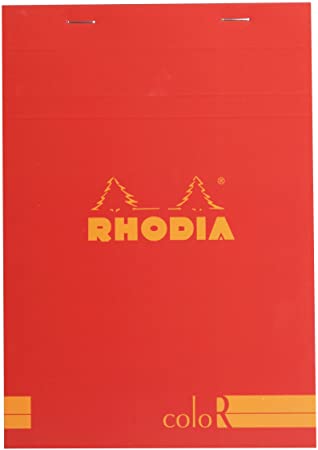 Rhodia ColoR Pad - Lined 70 sheets - 6 x 8 1/4 - Poppy Cover