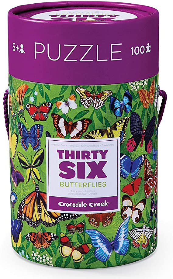 crocodile creek butterflies puzzle 100pcs bookazine
