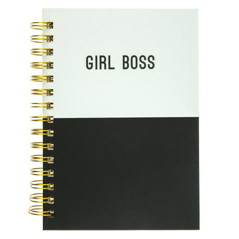 Spiral Hardcover Journal Girl Boss 6X8