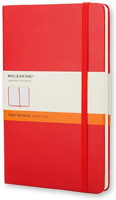 Moleskine Classic Notebook, Hard Cover, Pocket (3.5&quot; x 5.5&quot;) Ruled/Lined, Scarlet Red, 192 Pages
