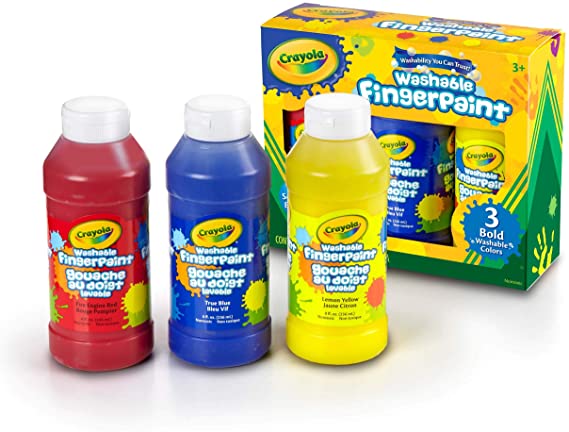 Crayola 8-Ounce Primary Washable Fingerpaint (3 Count)