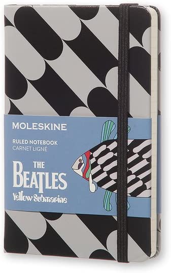 Moleskine The Beatles Limited Edition Notebook, Pocket Ruled, Black - Fish (8055002851565)
