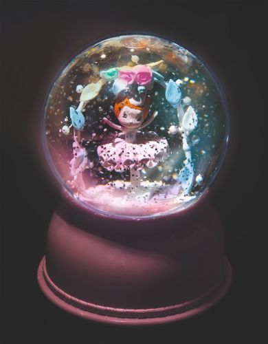 Ballerina Snow Globe Night Light - Bookazine