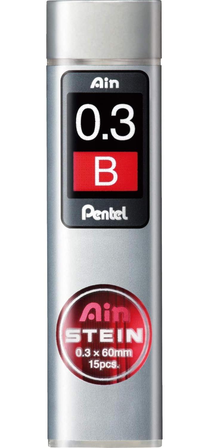 Pentel Mechanical Pencil Lead, Ain Stein, 0.3mm, B (C273-B)